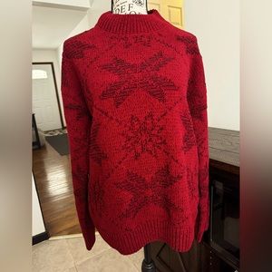 WEATHERPROOF VINTAGE MOCK NECK RIBBED KNIT PULLOVER SWEATER